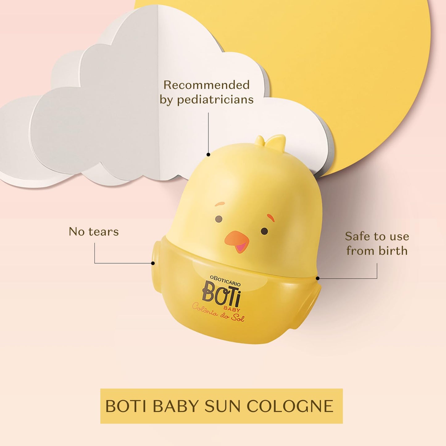 O BOTICARIO Boti Baby Sun Cologne, Relaxing Lavender Baby Perfume Fragrance Spray, 3.3 Ounce
