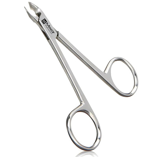 Macs Professional Cuticle Nipper – Surgical Stainless Steel, Precision Half-Jaw Blades, Ergonomic 4-Inch Cuticle Remover & Trimmer for Manicure & Pedicure