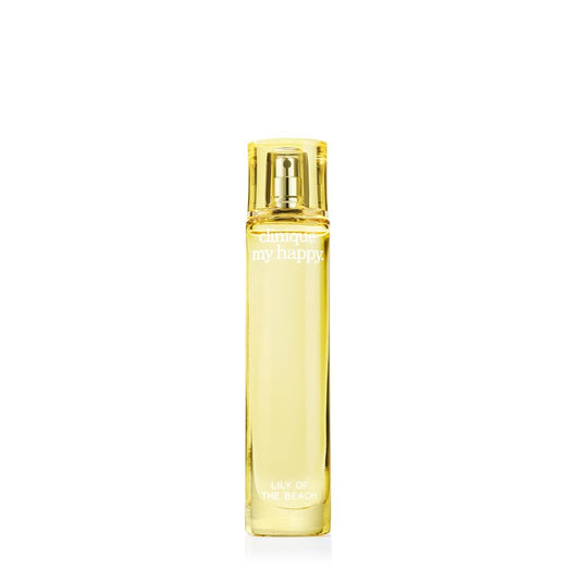 Clinique My Happy Fragrance Spray, Lily of the Beach | Notes of Coconut + Solar Lily | Perfumes for Women, Mini Travel Size, 0.5 Fl Oz