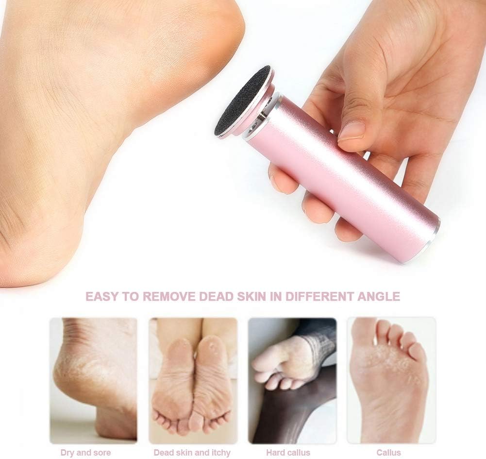 Electric Callus Remover - Adjustable Speed Foot File with 60 Replacement Sandpaper Discs for Smooth Feet | Powerful Pedicure Tool