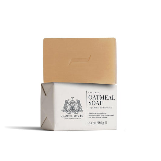 Caswell-Massey Oatmeal Bar Soap - Soothing Colloidal Oatmeal, Shea Butter and Cocoa Butter - Gentle Moisturizing Soap for Sensitive and Dry Skin - Plant-Based and Cruelty-Free - Made in USA - 5.8 oz