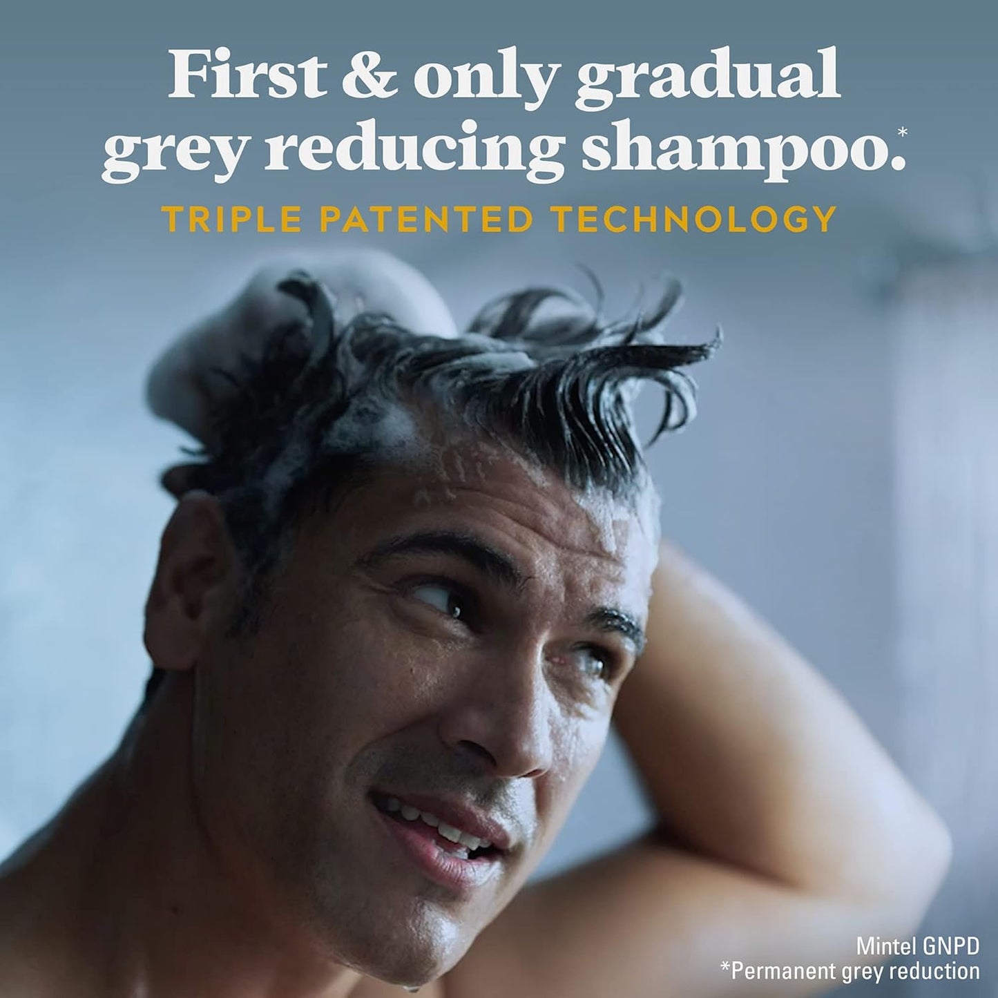 Just for Men Control GX Grey Reducing 2-in-1 Shampoo and Conditioner, Gradual Color with Keratin for Stronger Thicker and Healthier Looking, 4 Fl Oz - Pack of 3