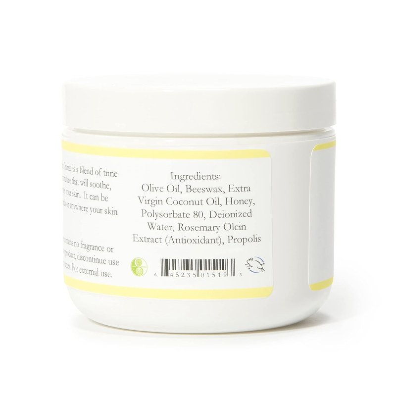 Miracle Skin Crème - All-Natural Hydrating Cream with Olive Oil, Beeswax & Coconut Oil | 4 oz for Full Body Nourishment