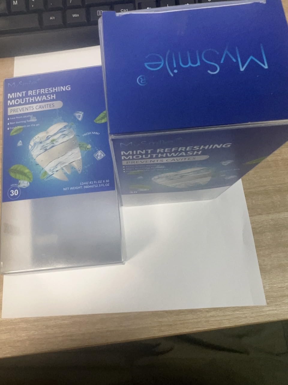 MySmile Mouthwash Alcohol Free, Mouth Wash for Adults, Travel Mouthwash Helps Kill 99% of Bad Breath Germs, Prevents Cavities, Fluoride Free, Fresh Mint