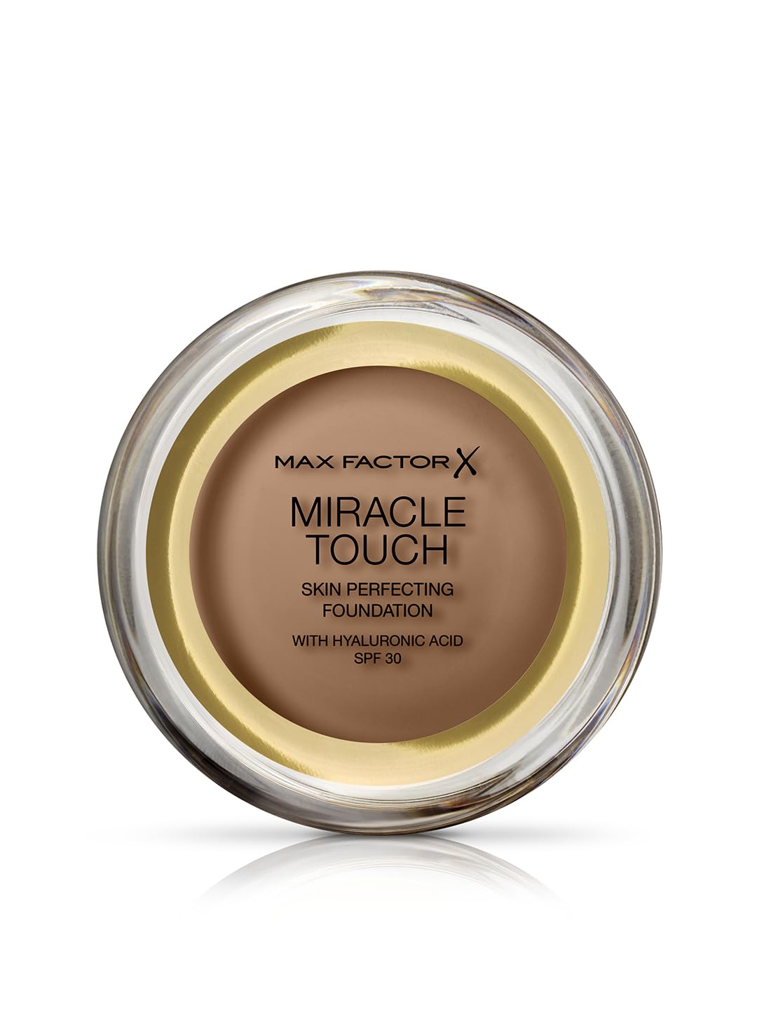 Max Factor Miracle Touch Foundation, New and Improved Formula, SPF 30 and Hyaluronic Acid, 97 Toasted Almond