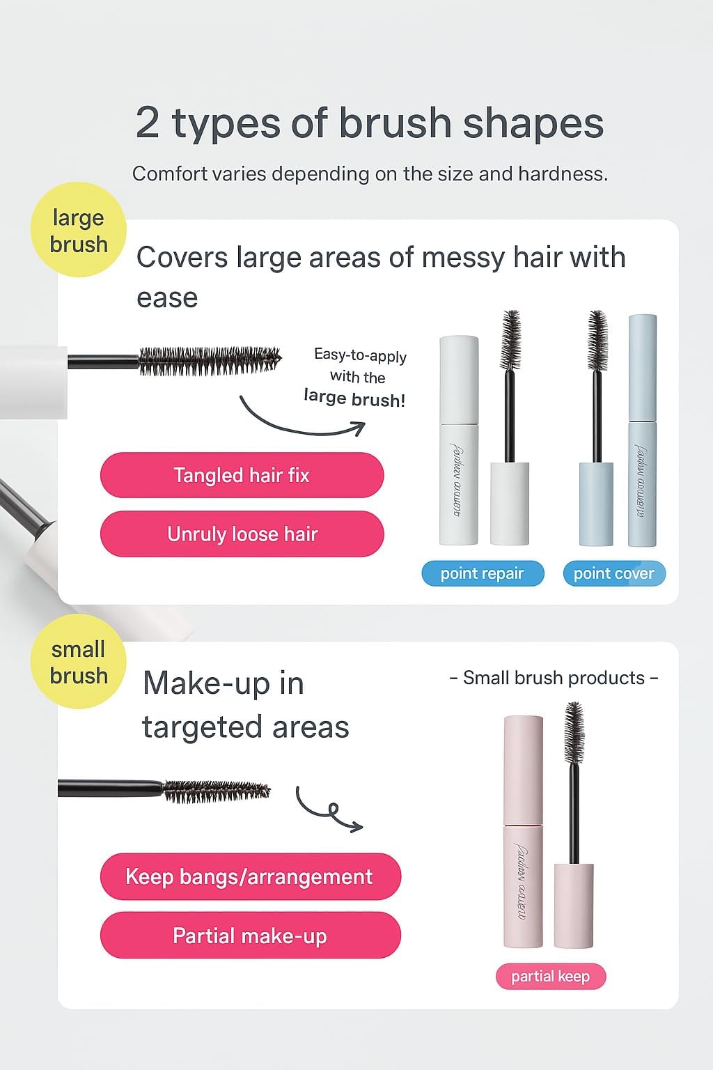 Plus eau Point Repair Pure Hair Finishing Stick - Baby Hair & Edge Control, Strong Hold Hair Mascara for Bangs & Slick Back Styles, Made in Japan, Pure Savon Scent