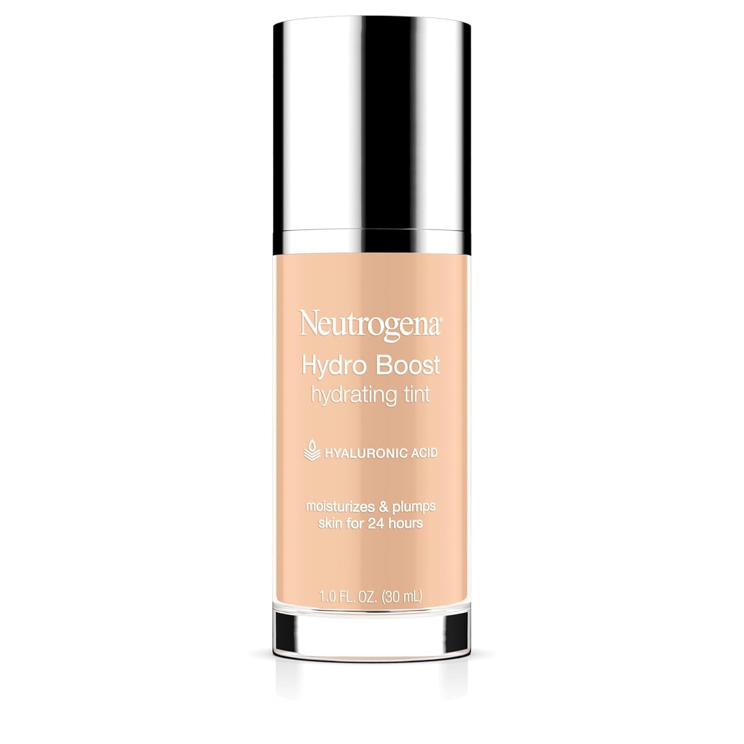 Neutrogena Hydro Boost Hydrating Tint Foundation - Lightweight Oil-Free Makeup with Hyaluronic Acid | 10 Classic Ivory, 1.0 fl. oz