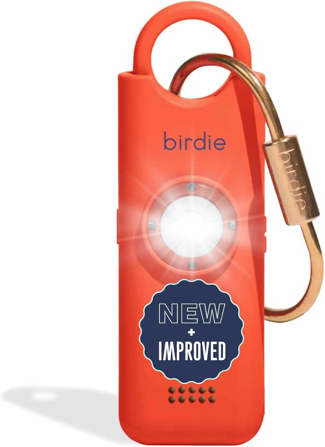 Personal Safety Alarm for Women - Loud Siren, Flashlight & Rechargeable Battery | Coral Orange