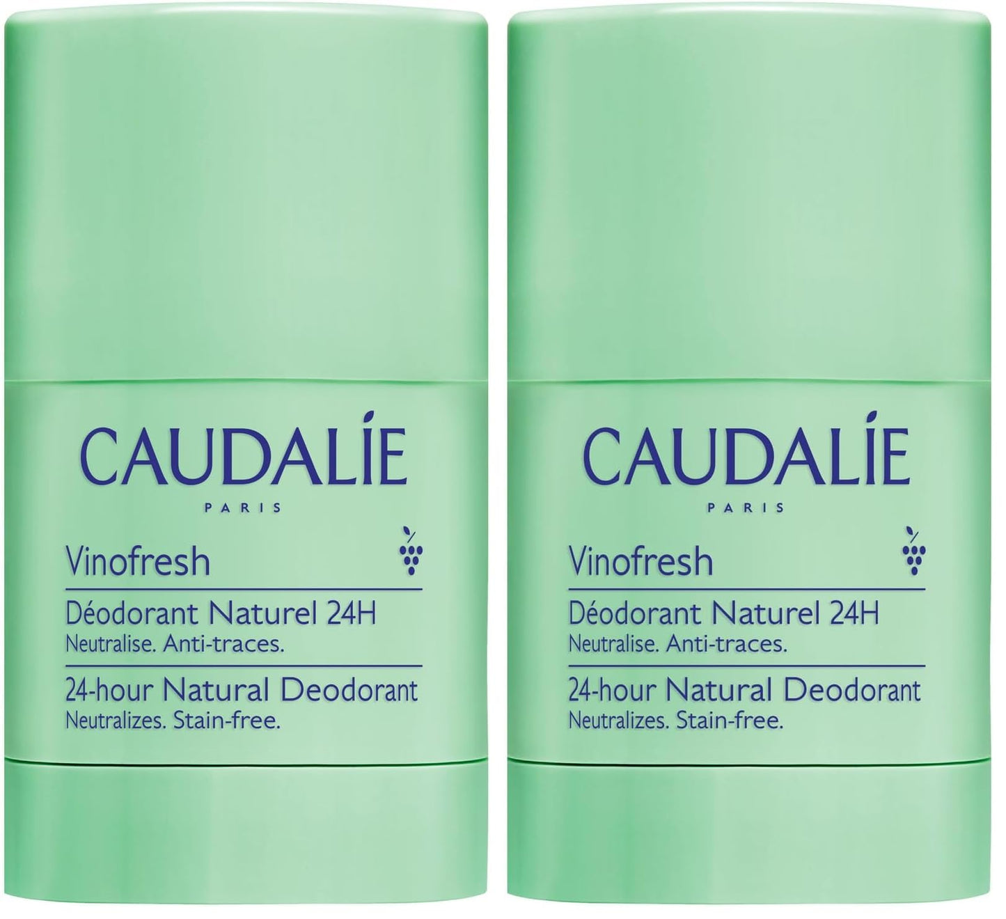 Caudalie Vinofresh Natural Deodorant Stick, Aluminum Free and Alcohol Free, with Eucalyptus & Grape - 50g