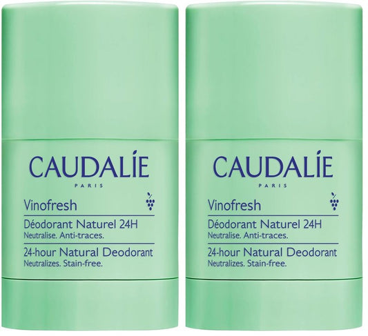 Caudalie Vinofresh Natural Deodorant Stick, Aluminum Free and Alcohol Free, with Eucalyptus & Grape - 50g
