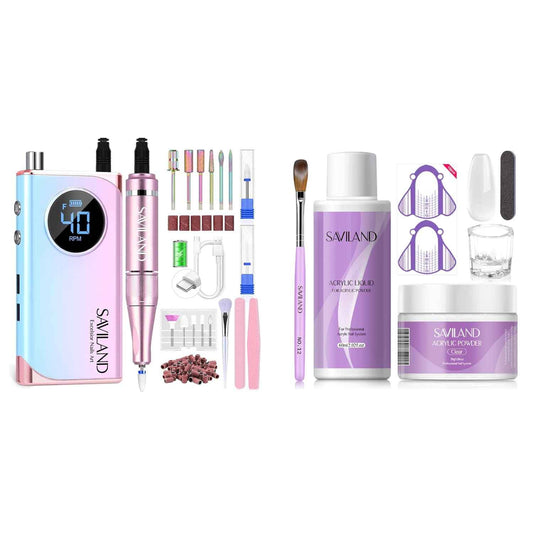 Acrylic Nail Kit Set - Complete Nail Art Supplies for DIY Manicure & Pedicure