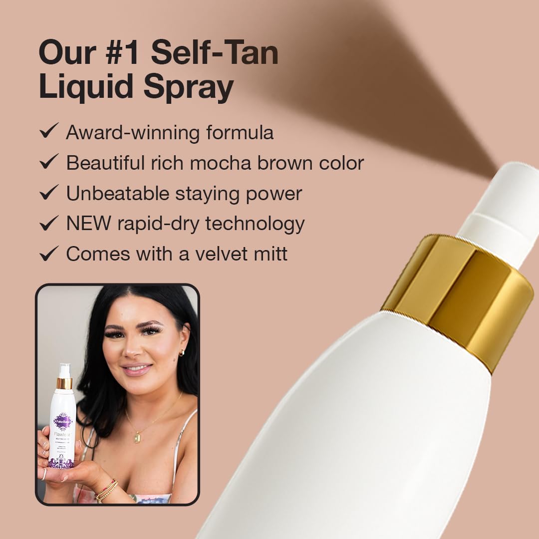 Fake Bake Flawless Self Tanning Liquid | Sunless Tanner | 6fl oz