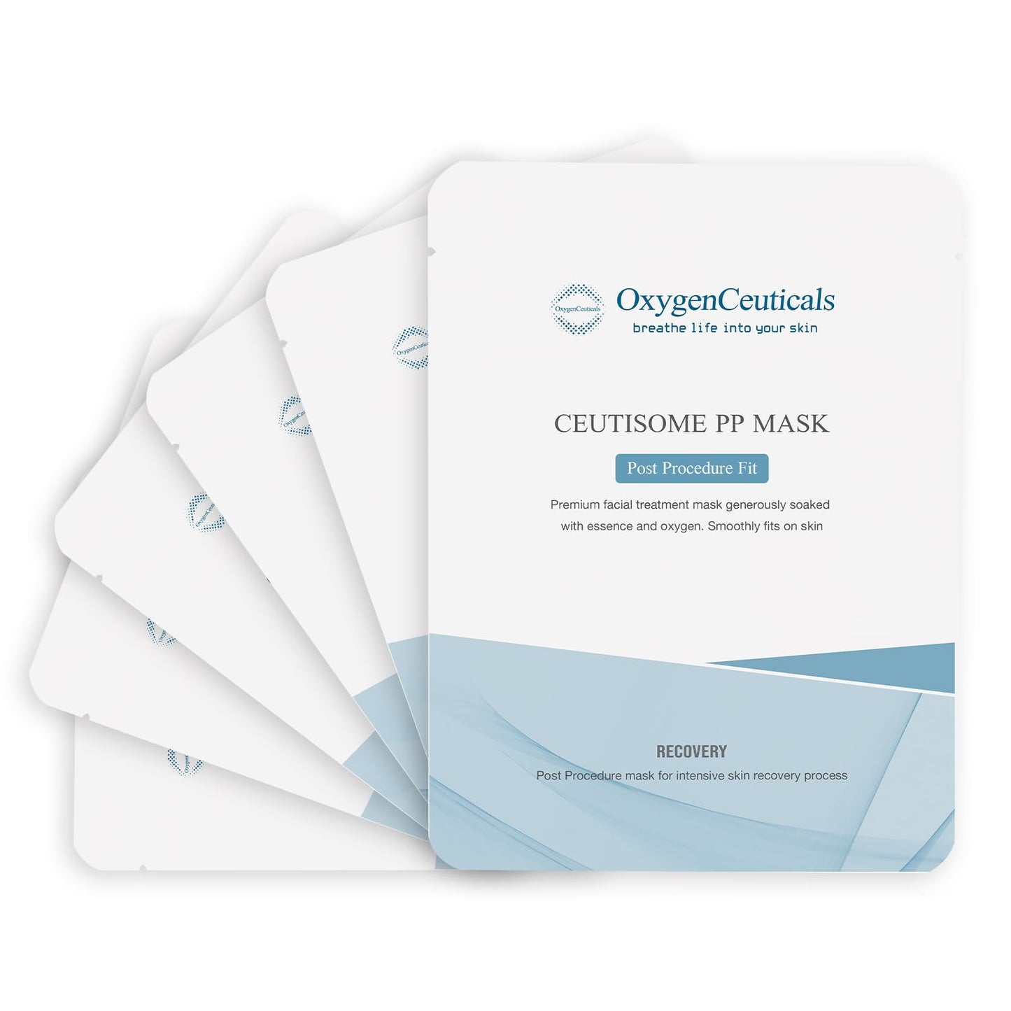 OxygenCeuticals Ceutisome PP Mask – Recovery & Soothing Sheet Mask with Acetyl Hexapeptide-8, Ceramide NP, DNA & Centella Extract, Post-Treatment Hydration & Barrier Repair (6 Sheets/1 Box)