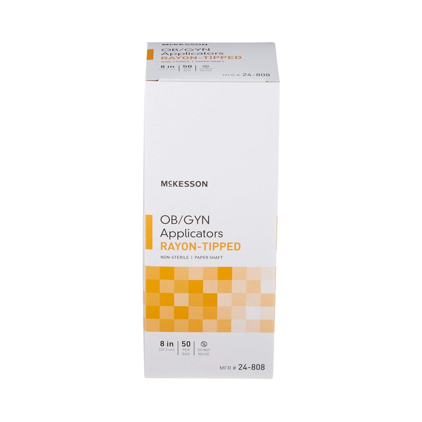 McKesson OB/GYN Applicators Rayon Tipped, Non-Sterile, 8 in, 50 Count, 2 Pack