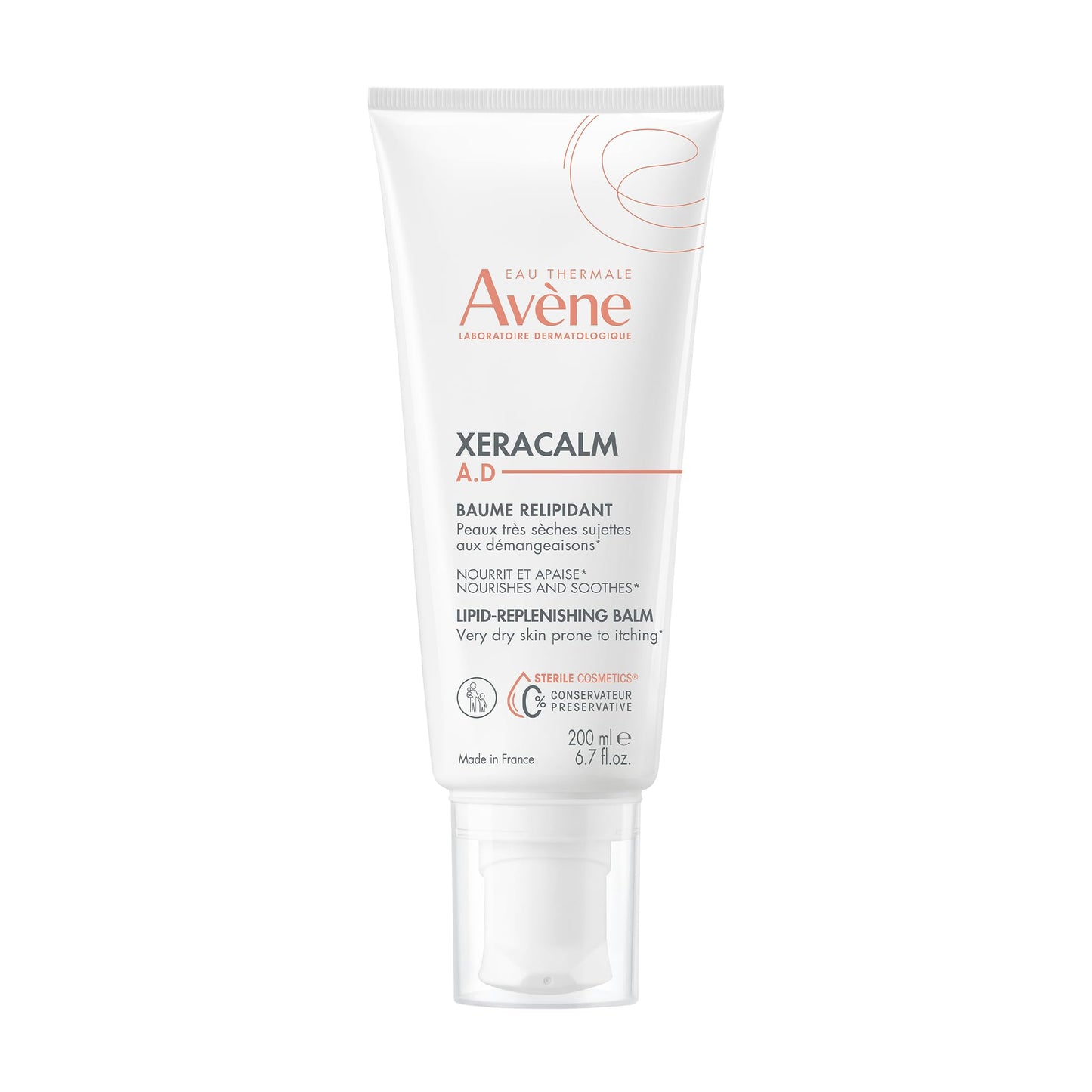 Avène XeraCalm A.D Lipid-Replenishing Balm, Atopic Dermatitis, Eczema-Prone Skin, For dry, itchy Skin, Restore Skin Barrier, Infants, Children & Adults, No Preservatives, Fragrance-Free 6.7 Oz.
