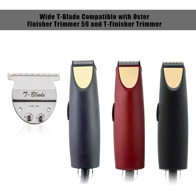 Wide T-Blade for Oster Finisher Trimmer | Precision Grooming for Clean Hairlines & Small Pets - 1/125" (2 Pack)