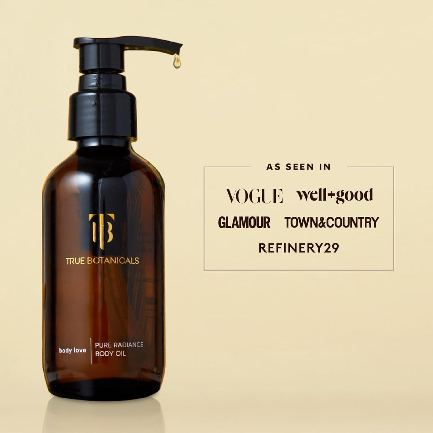 True Botanicals Pure Radiance Body Oil - Anti-Aging Moisturizer for All Skin Types | 3.9 fl oz | Vegan & All Natural