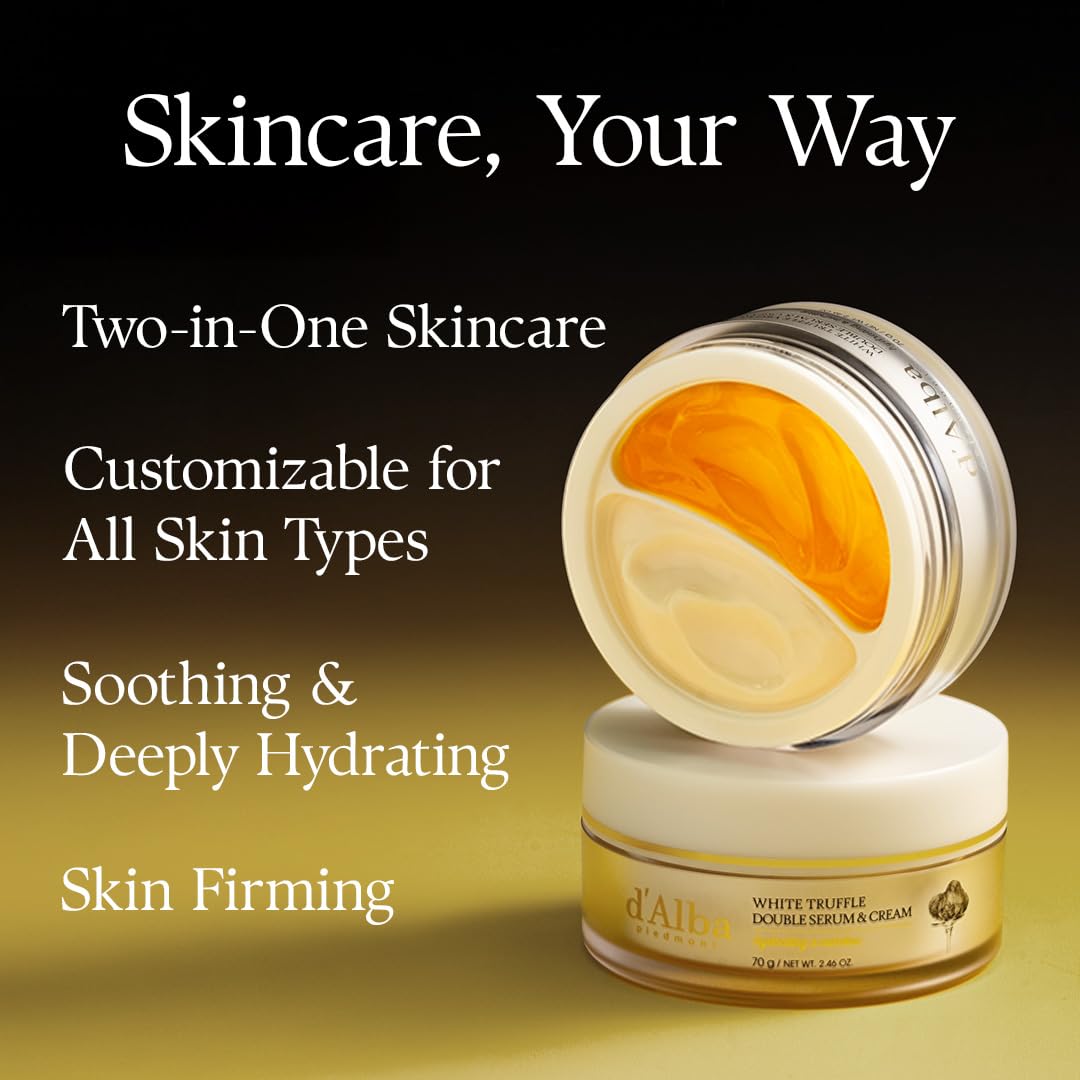d'alba Piedmont Italian White Truffle Double Serum & Cream & Italian White Truffle Waterfull Vegan Sleeping Pack