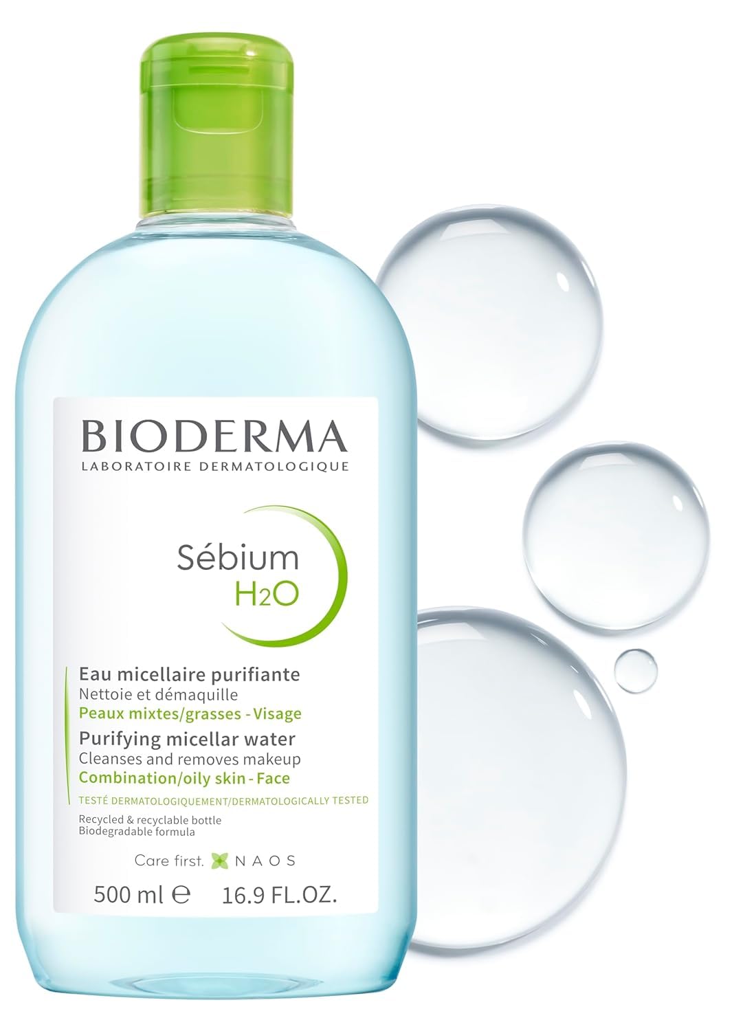 Bioderma - Sébium H2O - Micellar Water - Cleansing and Make-Up Removing - for Combination to Oily Skin