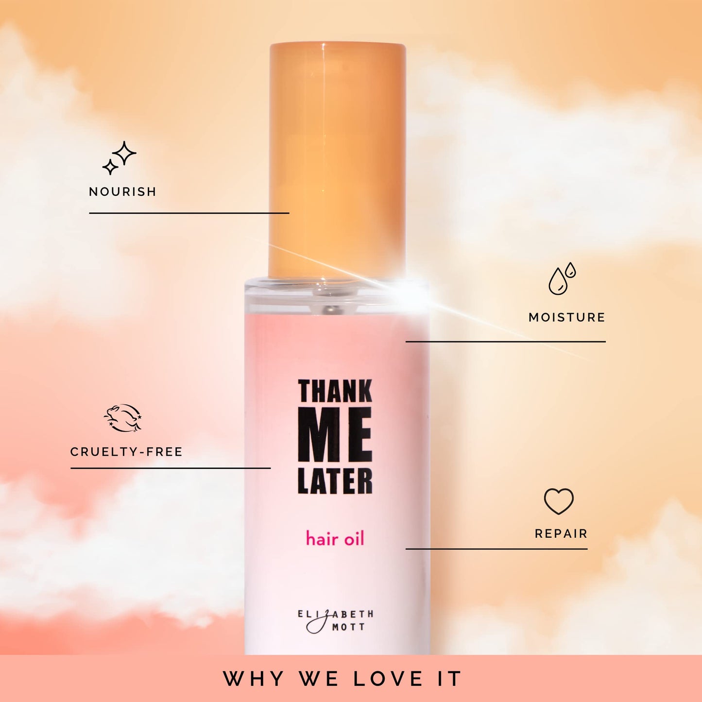 Elizabeth Mott - Thank Me Later Illuminating Face Primer 30g and Thank Me Later Hair Oil 80ml (2-Pack Bundle)