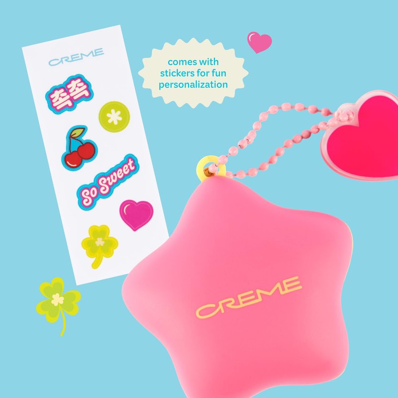 The Crème Shop Plush Pout Lip Butter Lip Balm Key Chain Charm | Korean Formula with Peptides and Squalane to Instantly Hydrate, Nourish, Moisturize, and Soften Dry Lips- Original