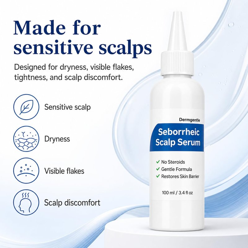 Seborrheic Scalp Serum - 8X Fast-Acting Treatment for Redness & Dermatitis | Soothing Ointment for Scalp, Face & Body - 1 Pack