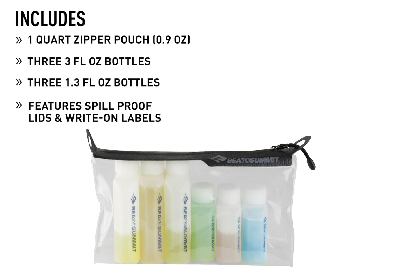 Sea to Summit Travel System: Clear Zip Pouch with TSA-Approved Travel Bottles and Airlite Towel