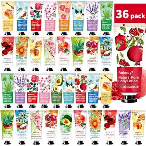 36 Pack Body Lotion for Women Dry Skin,Stocking Stuffers for Teen Girls,Christmas Gifts for Teacher,Gifts for Women,Appreciation Gifts Nurse Gifts for Coworkers,Travel Size Lotion with Shea Butter