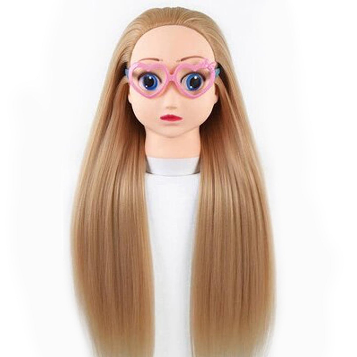 PERFEHAIR Doll Mannequin Head for Hair Styling, Braiding - 26", Practice and Training Hair Cosmetology Manikin Head for Kids and Girls