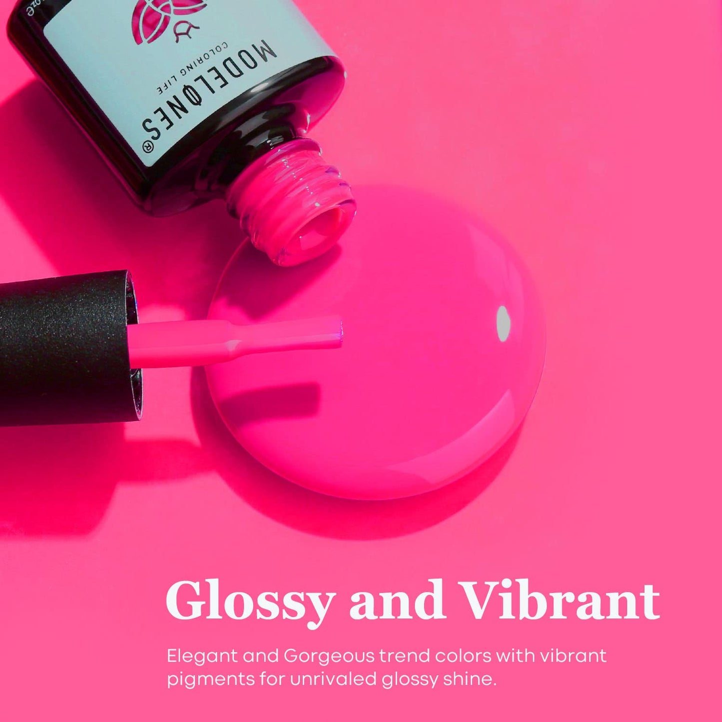 modelones Neon Gel Nail Polish Set, 6 Colors Neon Hot Pink Nail Gel Kit Soak Off Nail Art Gift