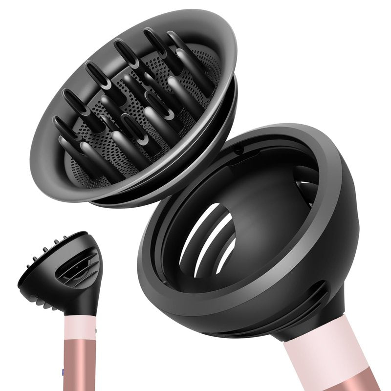 ZEPHBLOW Wave Curl Diffuser for Dyson Airwrap – Dome and Diffuse Modes for Curl Wave Hair, Hair Diffuser Attachment Compatible with Airwrap Styler HS01/05/08, Black
