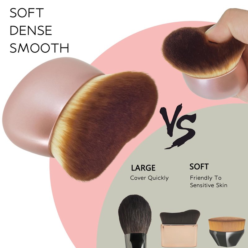 Yoyair Oversize Self Tanner Brush Extra Large Body Makeup Brush, 75 mm Wide-headed Kabuki Brush With Soft Synthetic Hair for Leg Makeup& Bronzer Blend, Provides More Even Application
