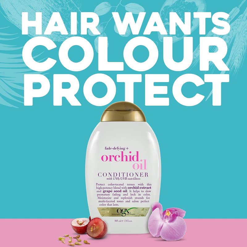 OGX Fade-Defying Orchid Oil Conditioner - UVA/UVB Protection, 13 Ounces