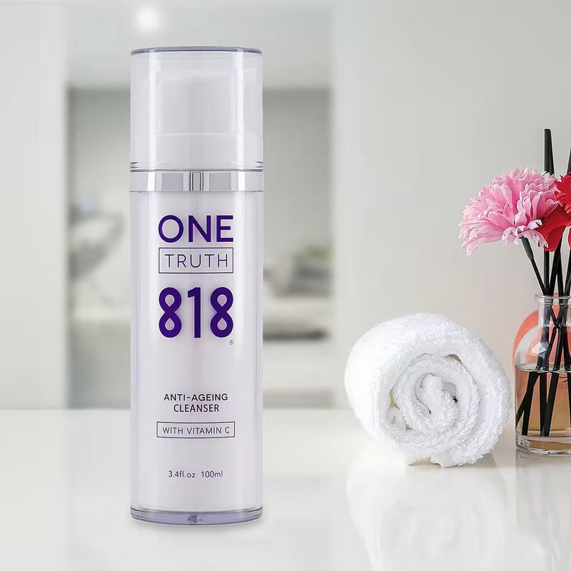 One Truth 818 Anti-Aging Cleanser - Gentle, Non-irritating Organic Barrier Protecting Face Wash, Brightening with Vitamin C & Antioxidants |