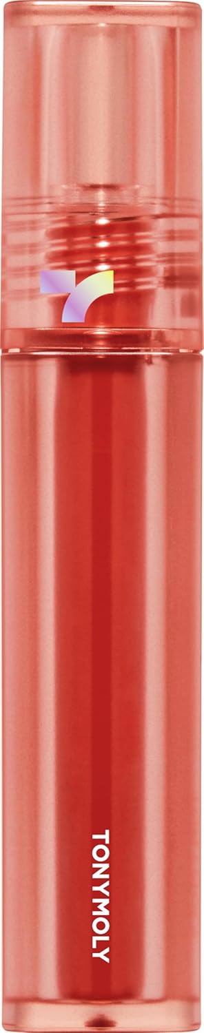 TONYMOLY Perfect Lips Shocking Lip Tint - Long-Lasting Semi-Permanent Stain with Shea Butter & Oils | N03 Coral Shocking, 0.37 fl oz