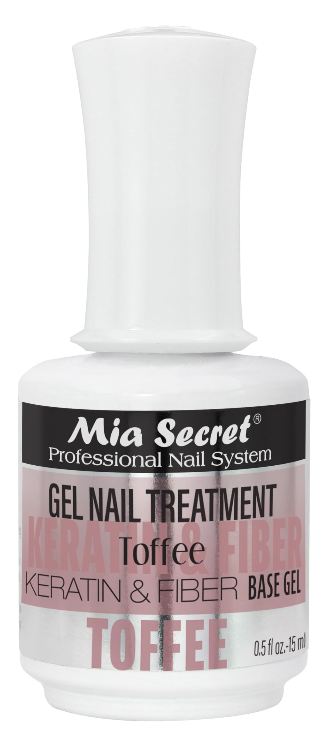 Mia Secret Professional Toffee Scented Gel Nail Treatment Keratin Base & Top Gel 0.5 FLoz
