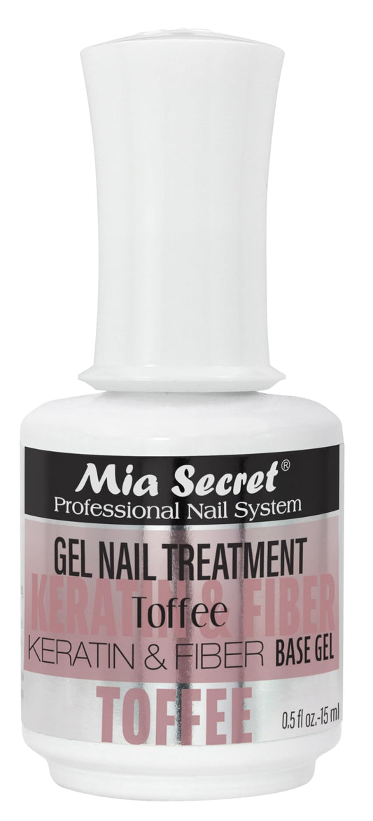Mia Secret Professional Toffee Scented Gel Nail Treatment Keratin Base & Top Gel 0.5 FLoz