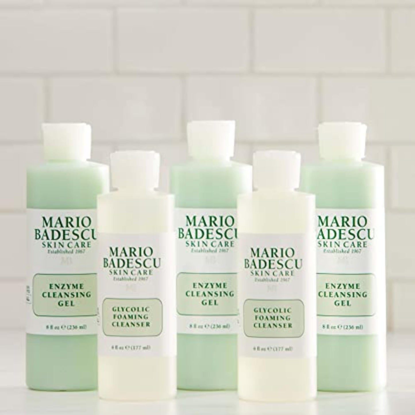 Mario Badescu Enzyme Cleansing Gel Face Wash, Oil-Free Facial Cleanser with Papaya Enzyme & Grapefruit Extract, Exfoliating Skin Care for All Skin Types, Removes Excess Oil & Impurities