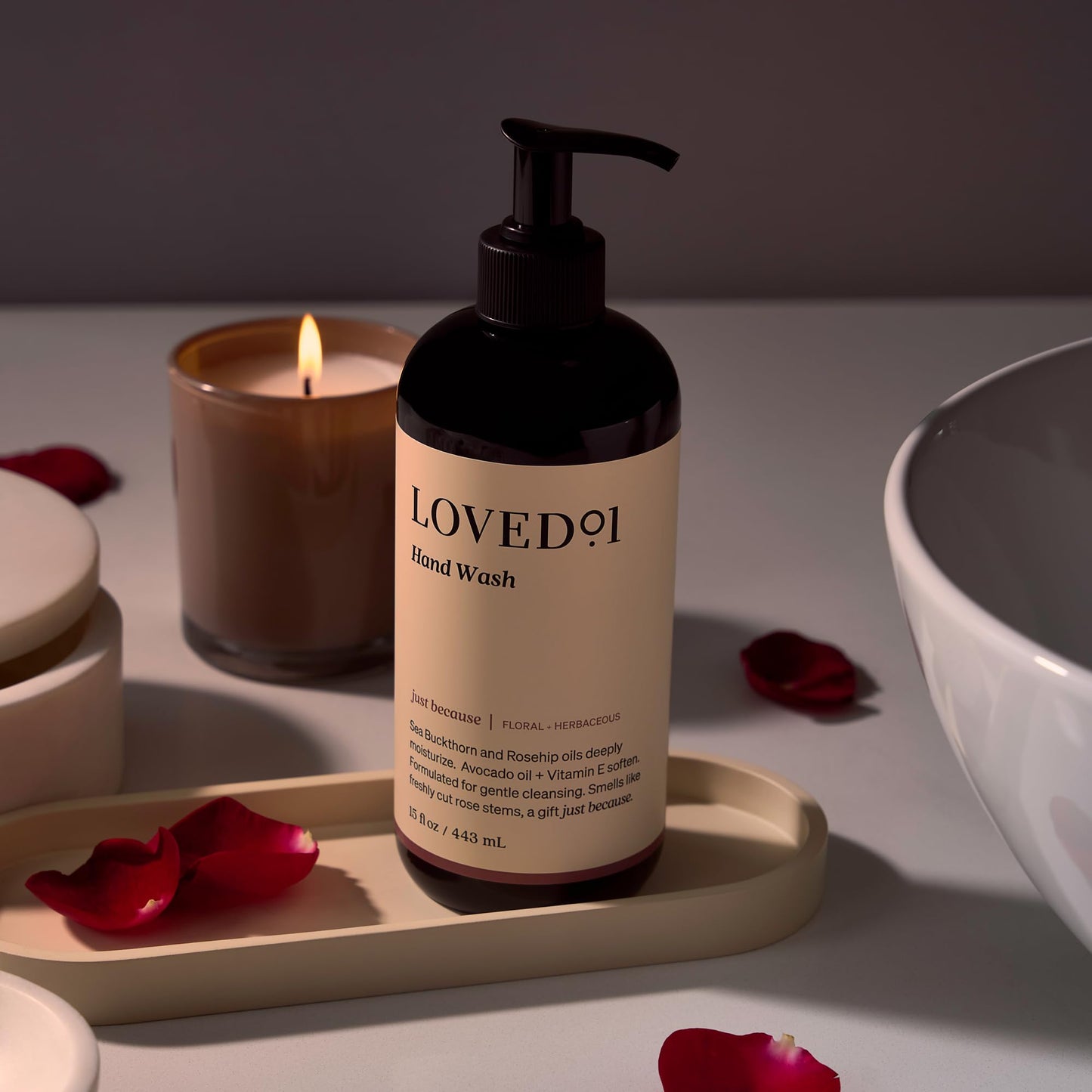 Loved01 Hand Wash, John Legend Skincare, Liquid Hand Soap, Gentle & Hydrating, Cruelty-Free, Oprah's Favorite Things, with Nourishing Oils, Just Because Soft Floral Scent, 2-Pack (15 oz each)