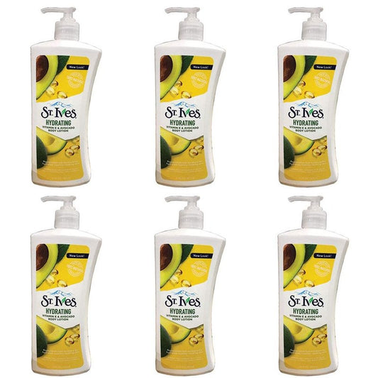 St. Ives Daily Hydrating Vitamin E & Avovado Body Lotion 21 Fl Oz (Pack of 6)