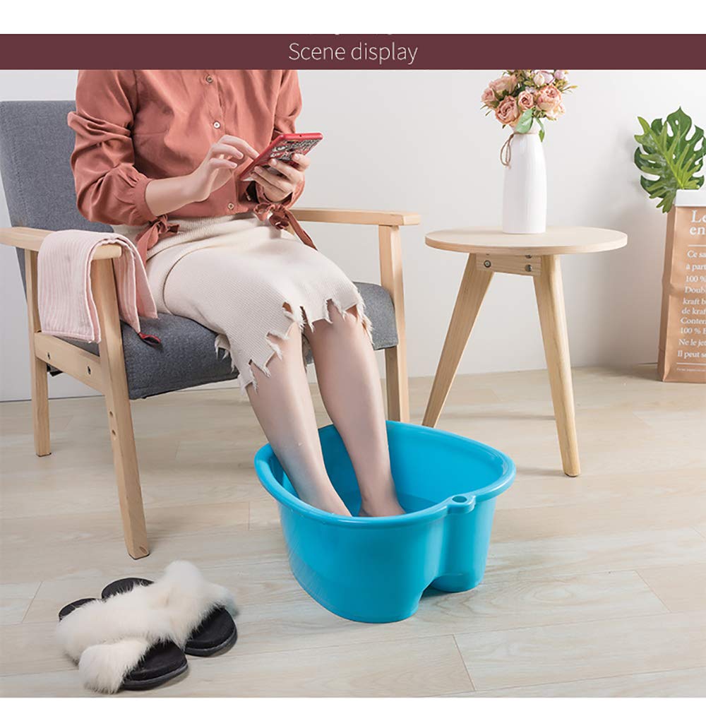 Lemoncy Large Plastic Foot Basin Bath Spa Tub Feet Massage for Soaking Foot,Toe Nails, and Ankles,Pedicure,Improved Sturdy Portable Feet Tub Pink