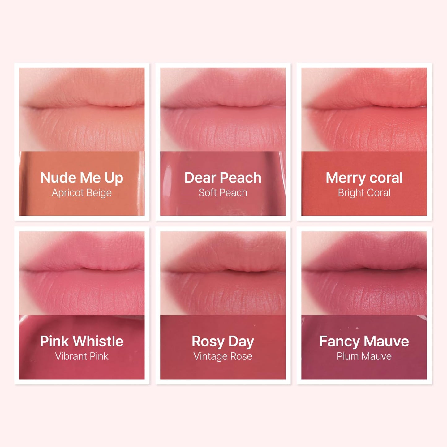 Feev Hyper Fit Color Wear Lip Tint, Long Lasting Matte Velvet Lip Stain with Olive Oil, Lightweight Non-Sticky Blurring K-Beauty Formula, Pink Whistle (0.12 Oz, 3.5 g)