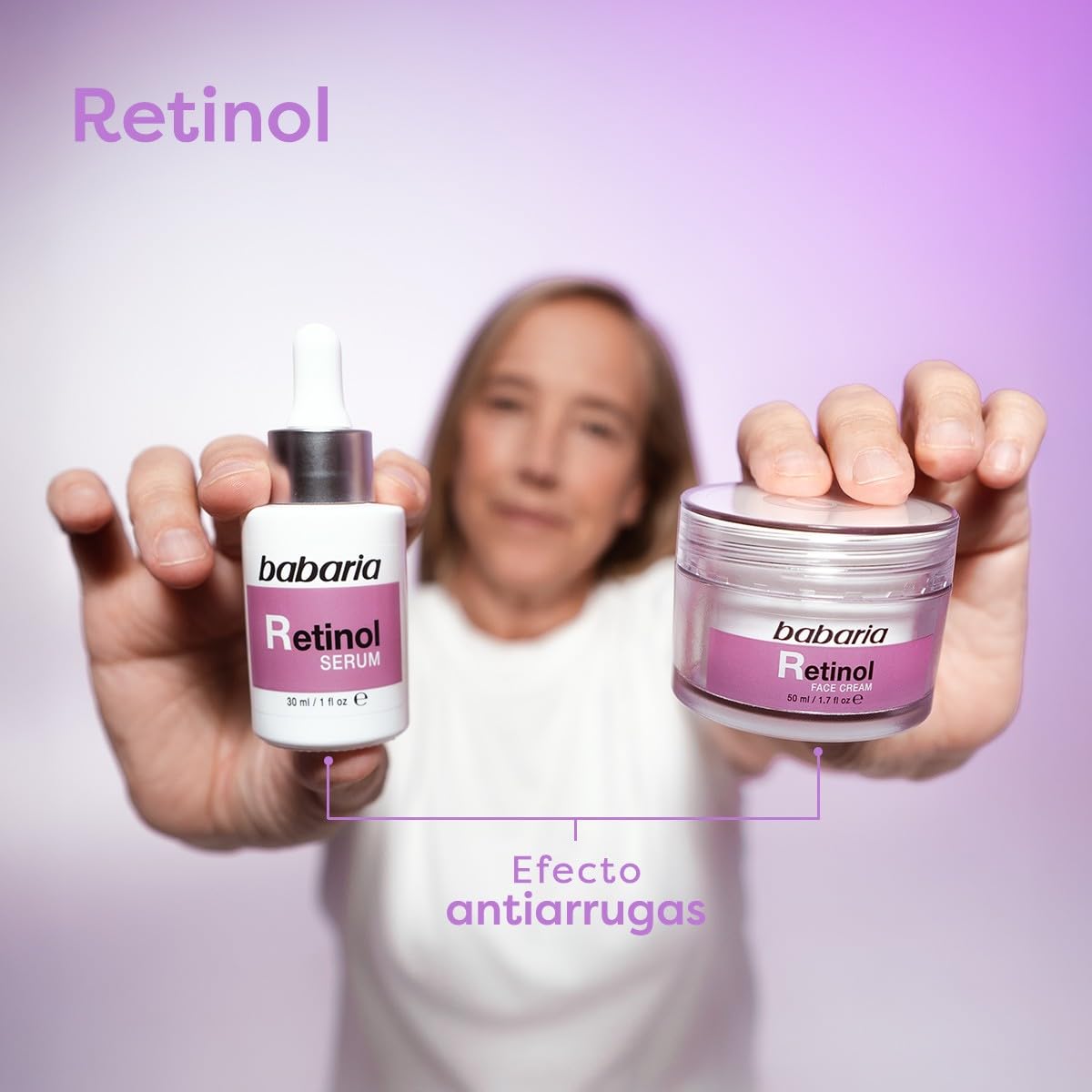 Babaria Retinol Face Serum, 1 oz - Facial Moisturizer for Skin Care - Anti Aging Serum to Reduce Appearance of Wrinkles - Improves Firmness and Elasticity - Light, Fast-Absorbing, Vegan Formula