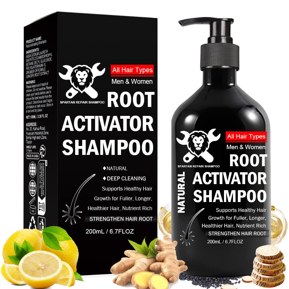200mL Nourishing Shampoo for Men, Gentle Daily hair Cleanser, Natural Botanical Infusion for Fuller Looking Hairs, Unisex Hair Care Shampoo