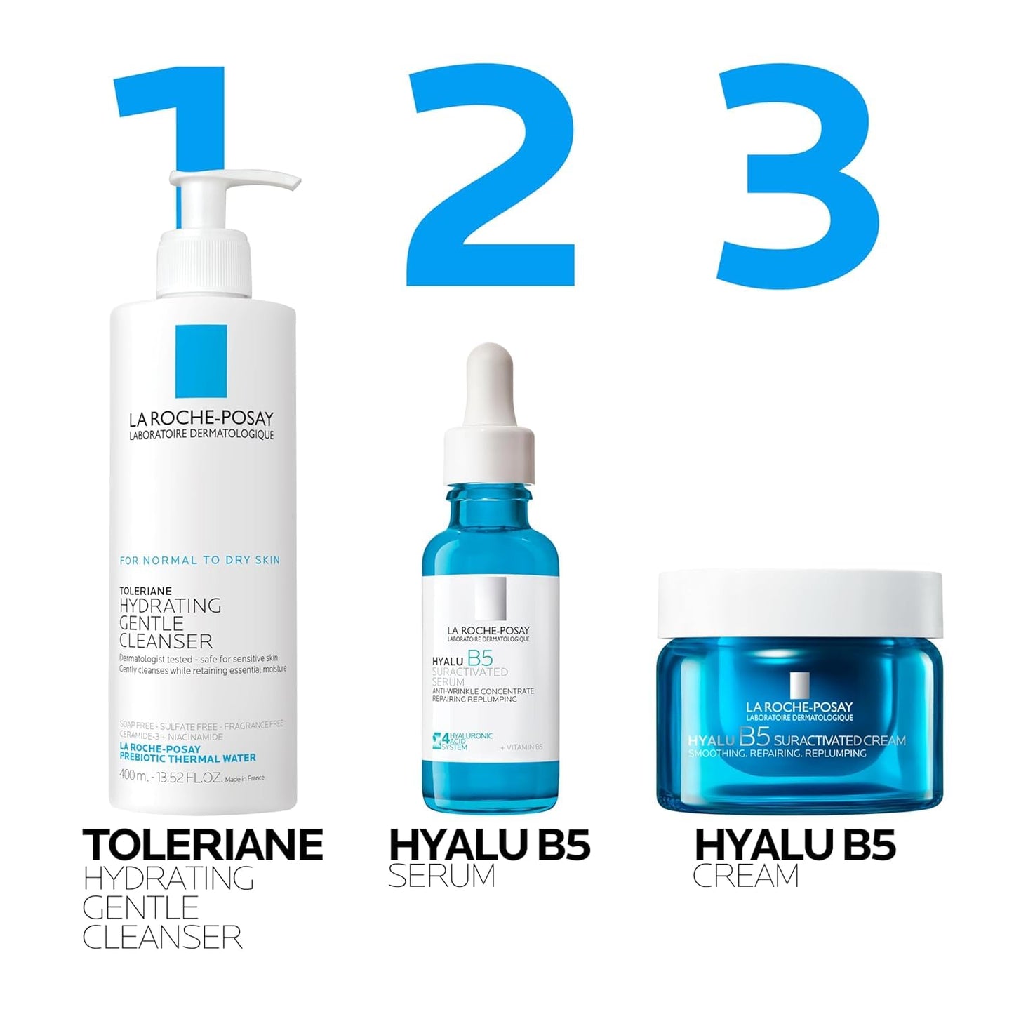 La Roche-Posay Hyalu B5 Suractivated Anti-Aging Face & Neck Cream, Firming Face Moisturizer With 3 Types of Hyaluronic Acid for All Skin Types, 72hr Hydration + Anti-Wrinkle, 1.7fl oz