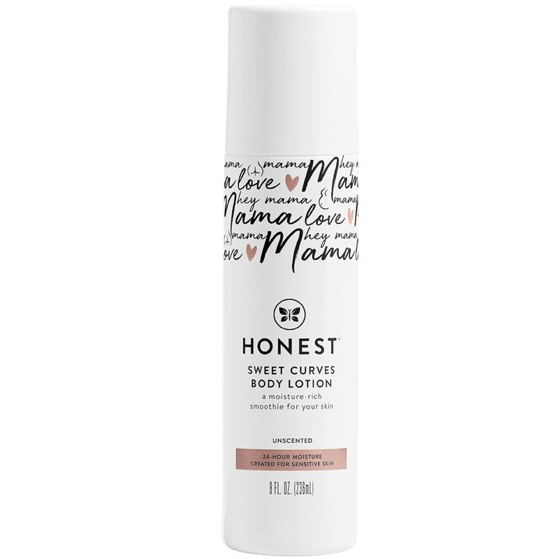 The Honest Company Mama Sweet Curves Moisturizing Body Lotion for Sensitive Baby Skin Plant-Based Shea Butter Avocado Oil 8 fl oz
