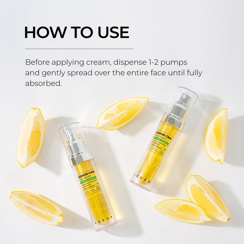 IZEZE Lemon CNA Vita Serum - Dark Spot Correcting Niacinamide & Vitamin C | 1.01 fl. oz, Brightening Korean Skincare