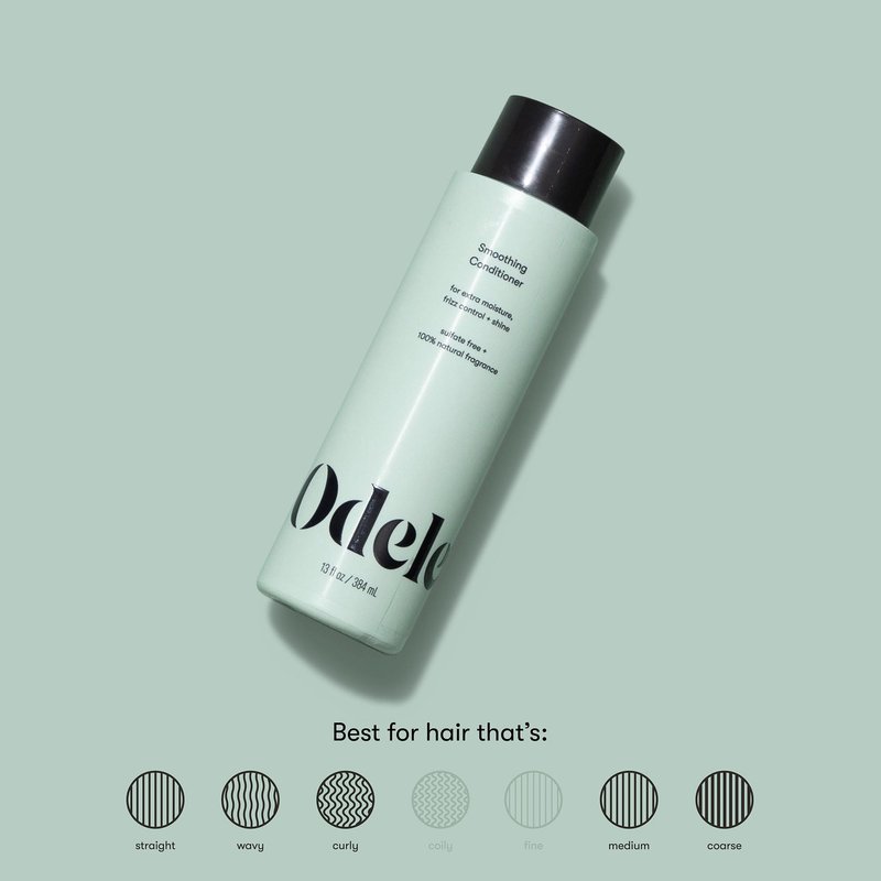 Odele Smoothing Sulfate-Free Conditioner for Extra Moisture, Frizz Control, Shine, and Straight to Curly Hair Types, 32 Fl Oz