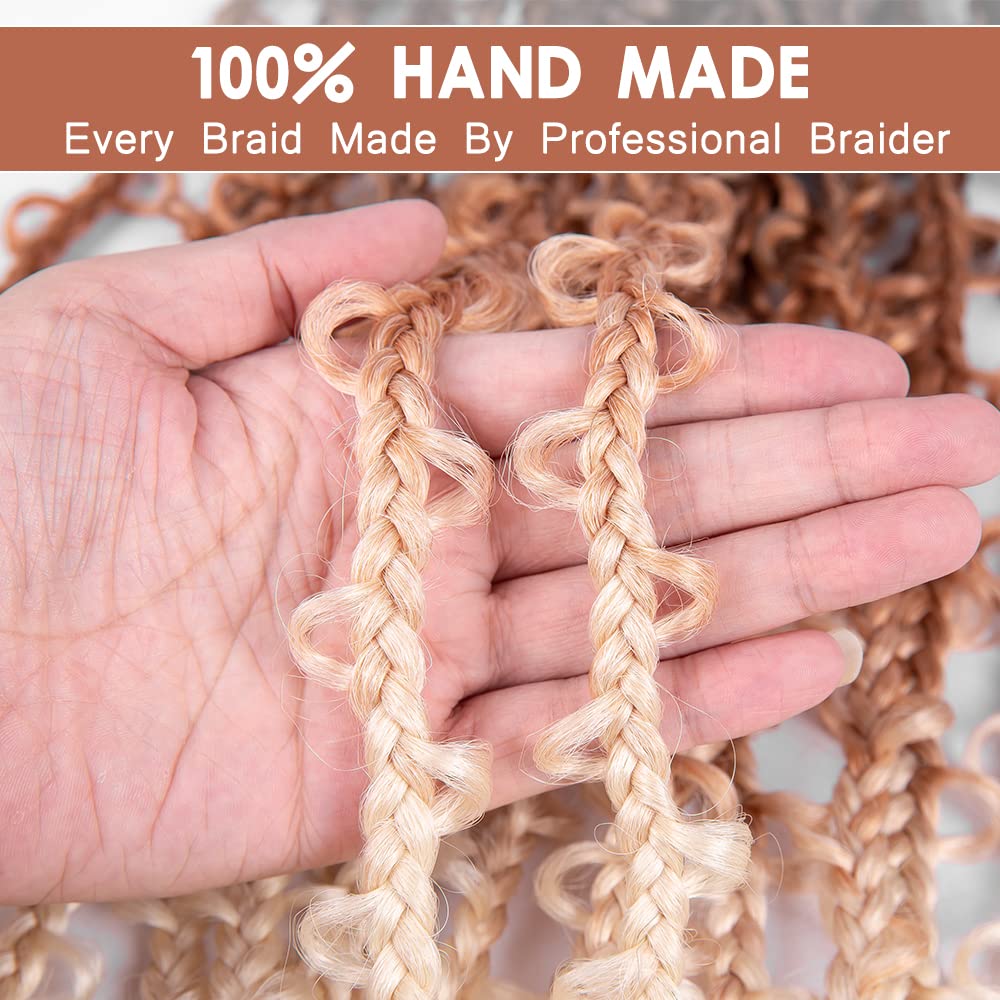 7 Packs Butterfly Locs Crochet Hair 24 Inch Crochet Box Braids Pre Looped Butterfly Box Braids Crochet Hair Crochet Braids for Women (24 Inch,7 Pack,1B/30/613)