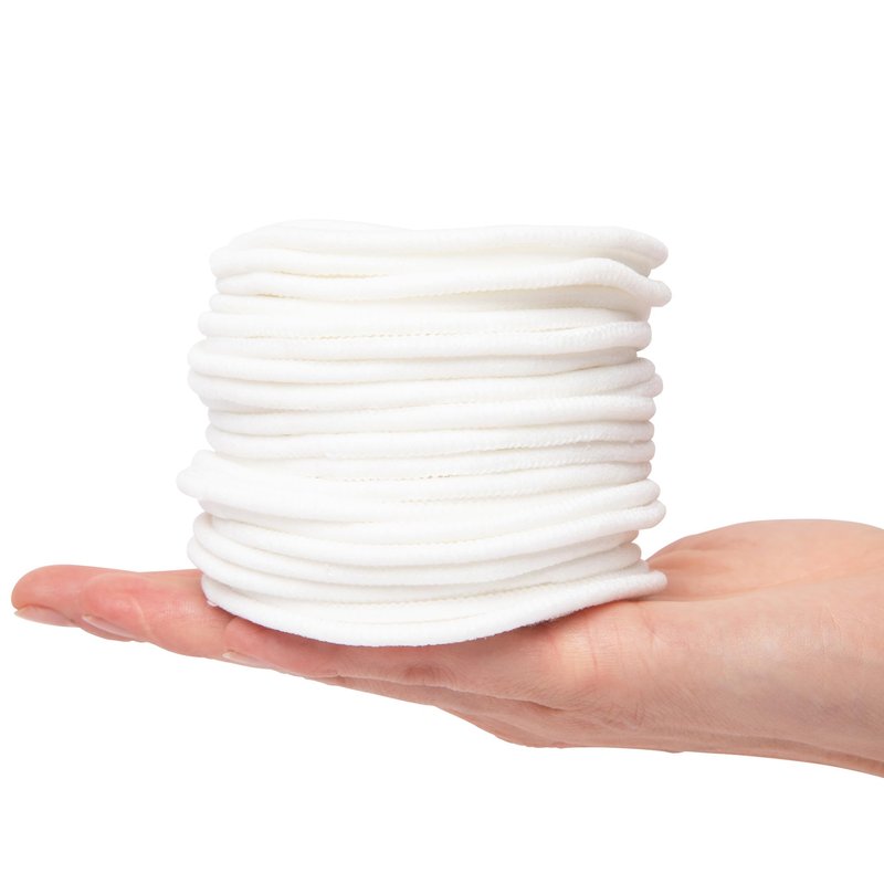 TM REHOBOTH Gentle on Skin Reusable Makeup Remover Pads - Eco-Friendly Organic Bamboo Cotton, 20-Pack with Laundry Bag, Washable, Sustainable, for Women, Skincare Lovers